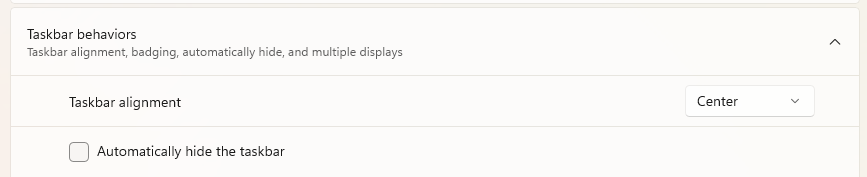 You can align the icons at the center or to the left hand side